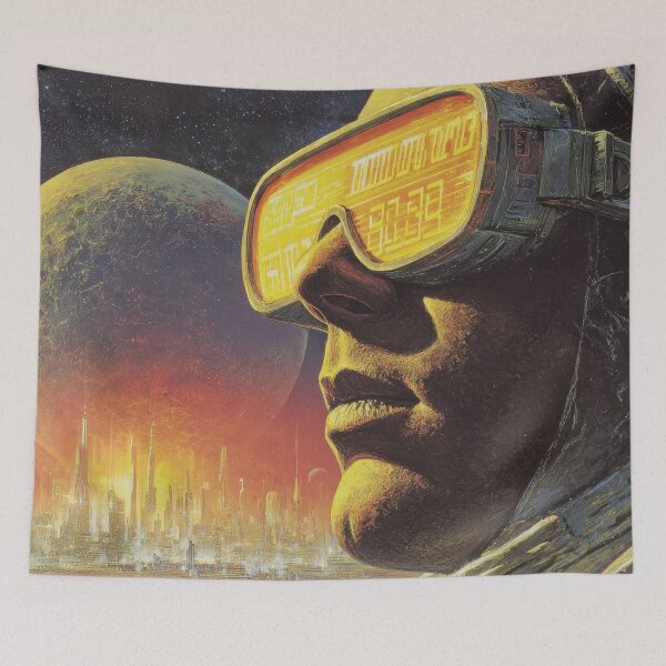 Item preview, Futuristic city with visor designed and sold by anytka.