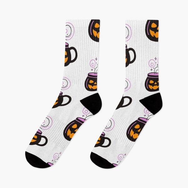 Item preview, Pumpkin Cauldron Mug with Pink Magic Smoke Halloween Art designed and sold by Horrify.