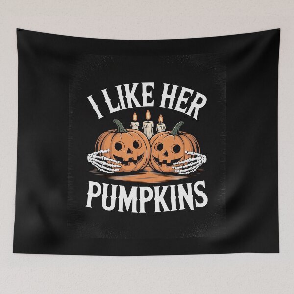 Item preview, I Like Her Pumpkins I Like His Broomstick Halloween Couples  designed and sold by MyzoToyota.