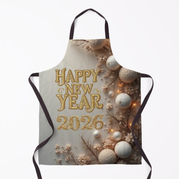 Item preview, Happy New Year 2026 Elegant Gold Embroidery Holiday Design designed and sold by MiraLumeStudio.