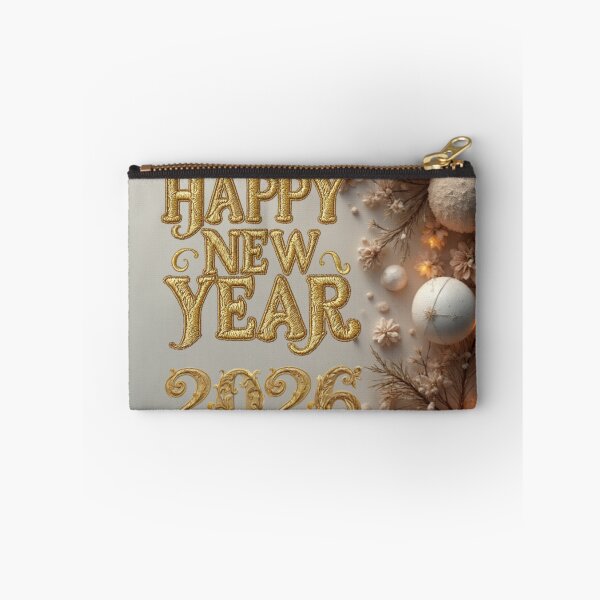 Item preview, Happy New Year 2026 Elegant Gold Embroidery Holiday Design designed and sold by MiraLumeStudio.