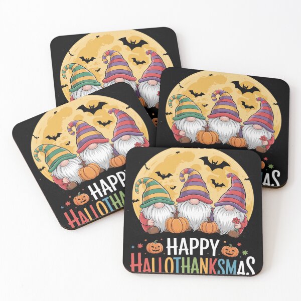 Item preview, Halloween Thanksgiving Christmas Happy HalloThanksMas Gnomes  designed and sold by NailMolisa.