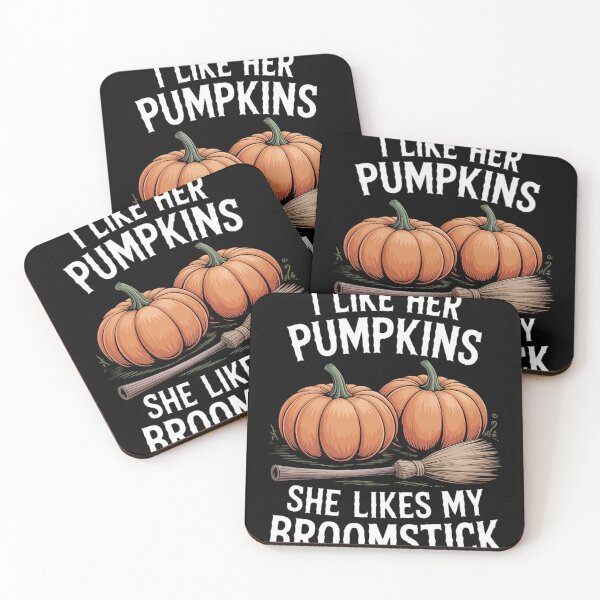 Item preview, i like her pumpkins, she likes my broomstick Halloween  designed and sold by MyzoToyota.