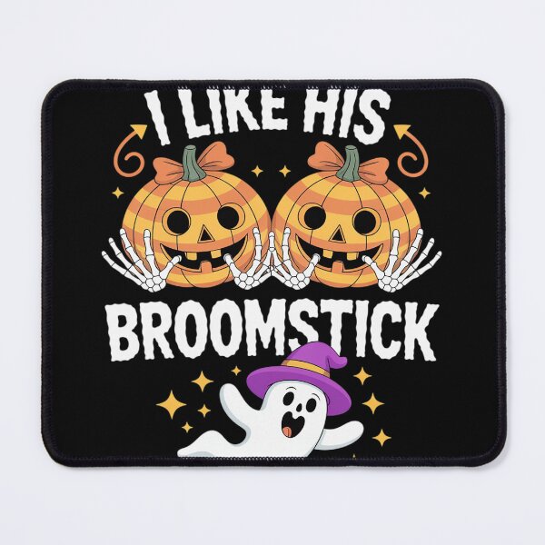 Item preview, I Like His Broomstick He Likes My Pumpkins Couples Halloween designed and sold by MyzoToyota.
