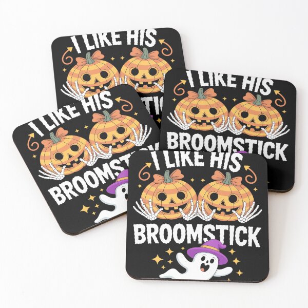Item preview, I Like His Broomstick He Likes My Pumpkins Couples Halloween designed and sold by MyzoToyota.