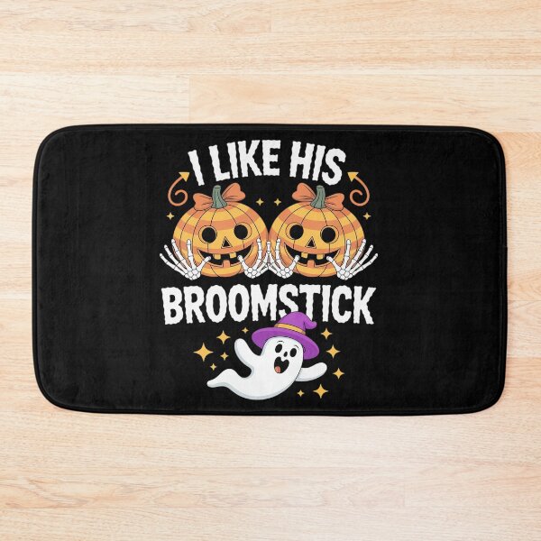 Item preview, I Like His Broomstick He Likes My Pumpkins Couples Halloween designed and sold by MyzoToyota.