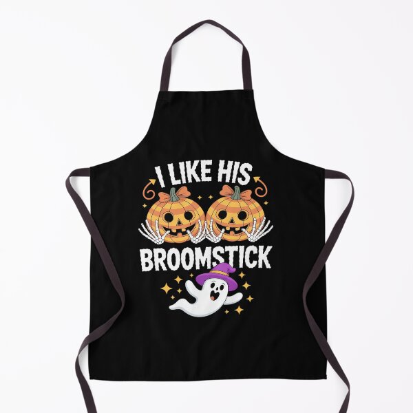 Item preview, I Like His Broomstick He Likes My Pumpkins Couples Halloween designed and sold by MyzoToyota.