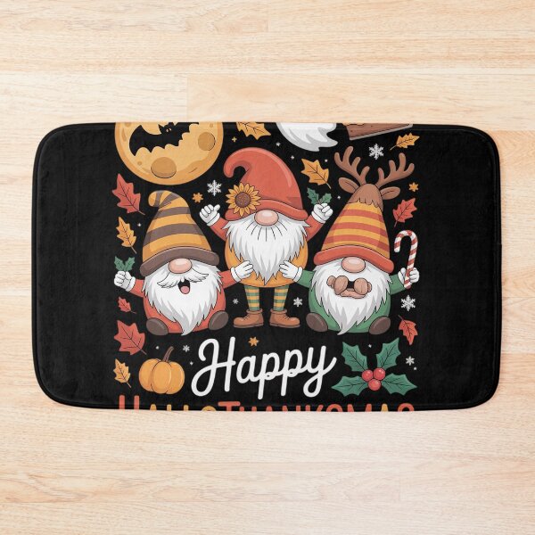 Item preview, Halloween Thanksgiving Christmas Happy HalloThanksMas Gnomes 3 designed and sold by NailMolisa.