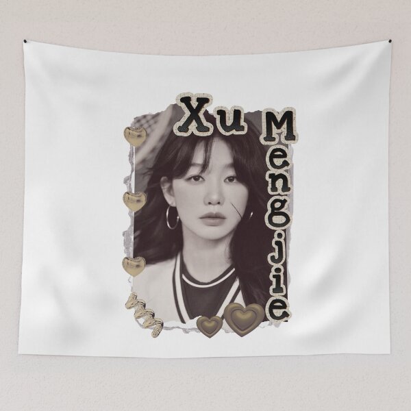 Item preview, Xu Mengjie  Rainbow Xu – Xu Jiaqi (许佳琪) Chinese Actress Art Chinese Celebrity Illustration Scrapbook Collage Cozy Y2K Vintage Design designed and sold by HELL0WBELLO.