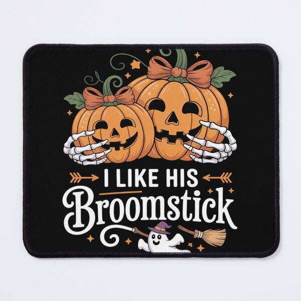 Item preview, I Like His Broomstick He Likes My Pumpkins Couples Halloween designed and sold by MyzoToyota.