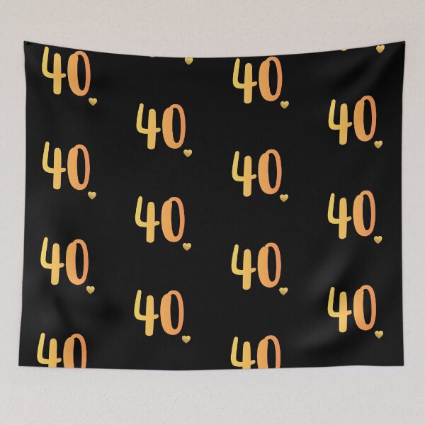 Item preview, 40th Birthday Minimal Gold Heart Celebration Design designed and sold by tarzbol.