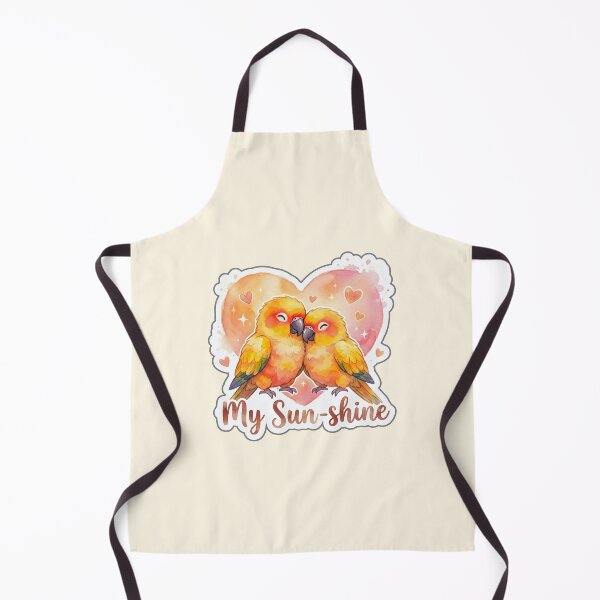 Item preview, Valentine My Sunshine Sun Conure Lovebird Couple Watercolor Illustration designed and sold by Nuist25.