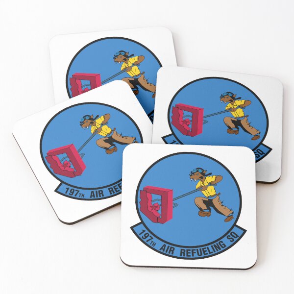 Item preview, 197th ARS Wolf Refueling Square Patch designed and sold by CharlieDesings.