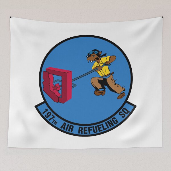 Item preview, 197th ARS Wolf Refueling Square Patch designed and sold by CharlieDesings.