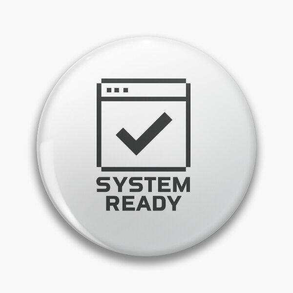 Item preview, Minimal Retro Computer Status Icon - SYSTEM READY designed and sold by MKreative Studio.
