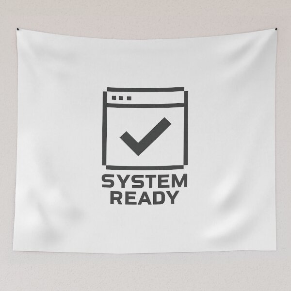 Item preview, Minimal Retro Computer Status Icon - SYSTEM READY designed and sold by MKreative Studio.