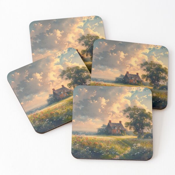 Item preview, Vintage English Cottage Landscape Print, Cottagecore Decor designed and sold by SavageVision.