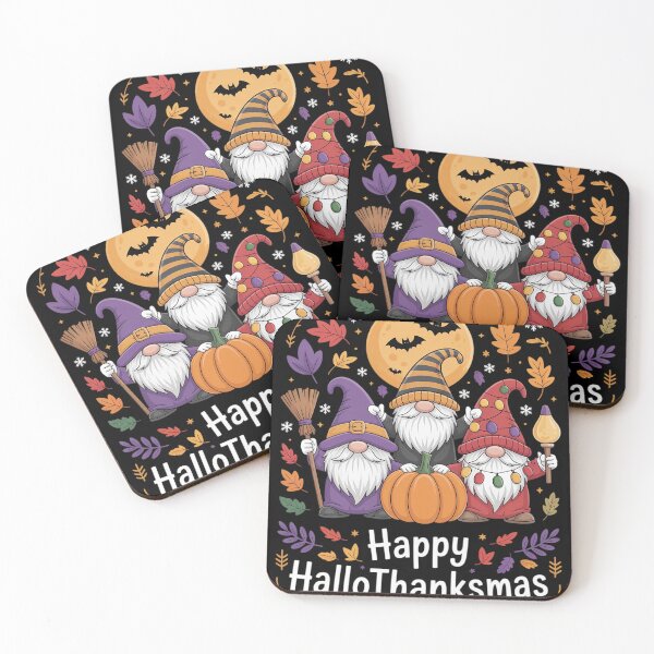 Item preview, Halloween Thanksgiving Christmas Happy HalloThanksMas Gnomes 5  designed and sold by NailMolisa.