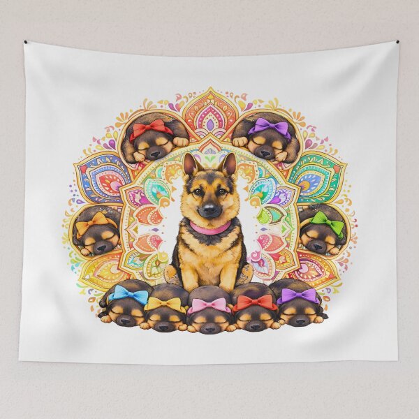 Item preview, From Tiny Paws to Endless Love – Dog Mom Mandala Art designed and sold by ArtSpark Studio.