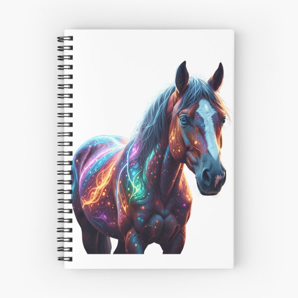 Item preview, Majestic Horse in Moonlit Forest – Colorful Fantasy Art designed and sold by GloriousArtSKD.
