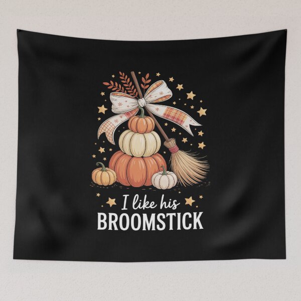 Item preview, I Like His Broomstick He Likes My Pumpkins Couples Halloween3 designed and sold by MyzoToyota.