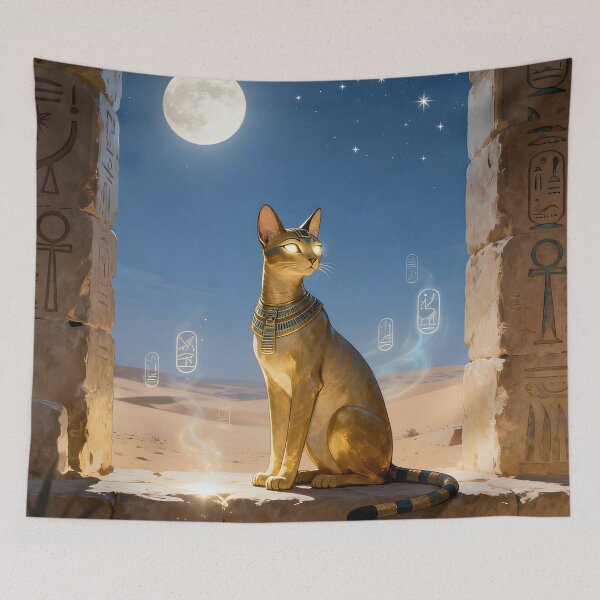 Item preview, Lunar Cat – Guardian of the Threshold designed and sold by SoniaSarkali.