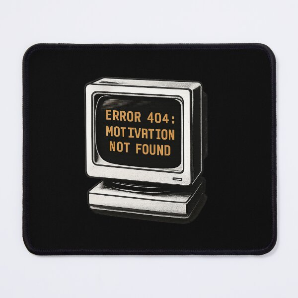 Item preview, Retro CRT Error 404 Motivation Not Found - Tech Poster Design designed and sold by MKreative Studio.