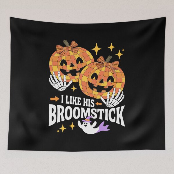 Item preview, I Like His Broomstick He Likes My Pumpkins Couples Halloween7 designed and sold by MyzoToyota.
