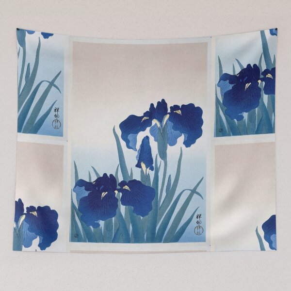 Item preview, Irises by Ohara Koson : Japanese Floral Woodblock Style Poster | Japanese poster designed and sold by artofuniverse.