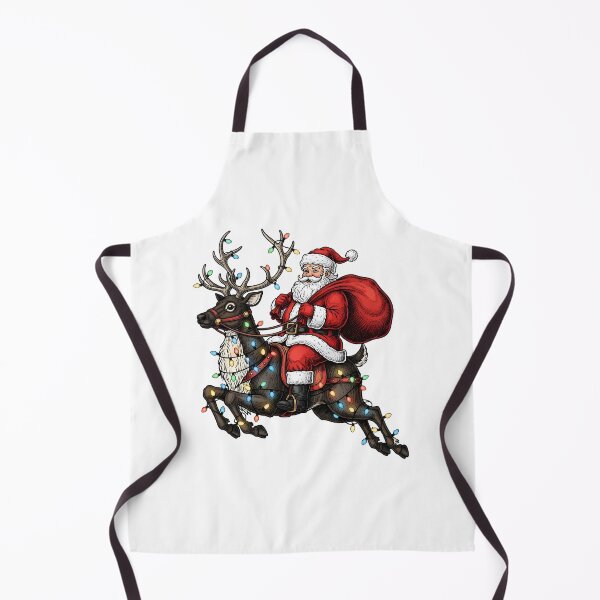 Item preview, Santa Claus Riding Reindeer Christmas Vintage designed and sold by KroghDs.