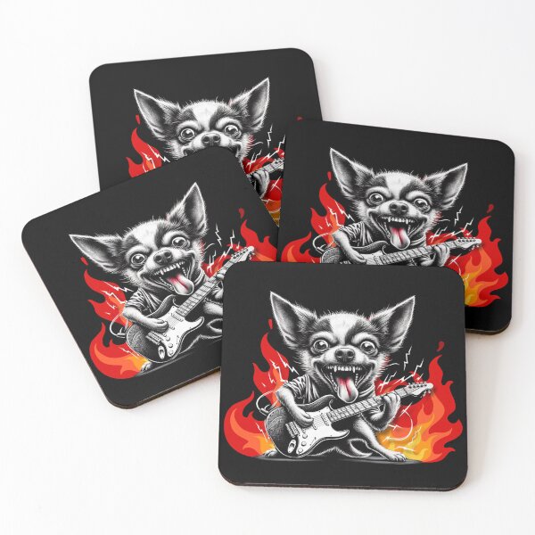 Item preview, Unhinged Chihuahua Shredding Guitar – Funny Rock Dog Lightning Art designed and sold by Kmcantley.