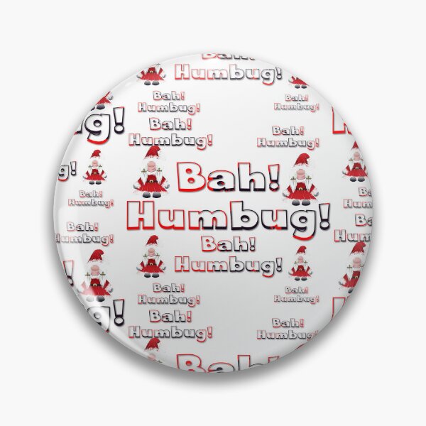 Item preview, Christmas saying Bah! Humbug! with Santa elf designed and sold by Sonia Jones Art.