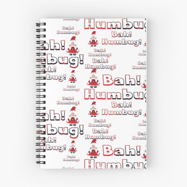Item preview, Christmas saying Bah! Humbug! with Santa elf designed and sold by Sonia Jones Art.
