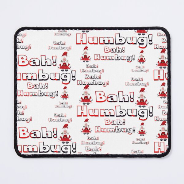 Item preview, Christmas saying Bah! Humbug! with Santa elf designed and sold by Sonia Jones Art.