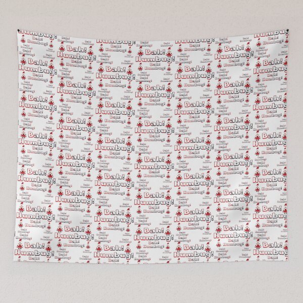 Item preview, Christmas saying Bah! Humbug! with Santa elf designed and sold by Sonia Jones Art.