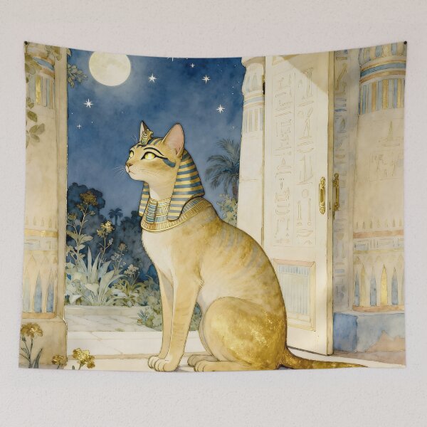Item preview, Lunar Cat – Guardian of the Threshold designed and sold by SoniaSarkali.