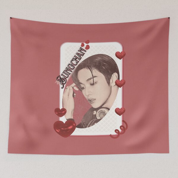 Item preview, Riize Sungchan Kpop Boy group Celebrity Illustration korean pop art Scrapbook Collage Red Aesthetic Collage Design designed and sold by AJUNICE STUDIO.