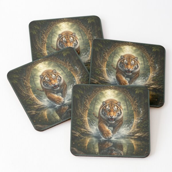 Item preview, Tiger Reflection Guardian – GeoWild Portal Wildlife Art designed and sold by GeoWild Designs.