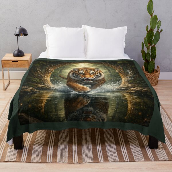 Item preview, Tiger Reflection Guardian – GeoWild Portal Wildlife Art designed and sold by GeoWild Designs.