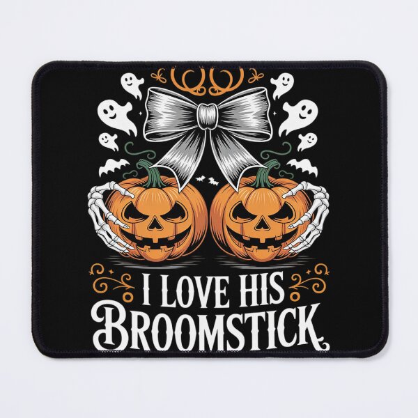 Item preview, I Love His Broomstick He Like My Pumpkins Halloween Couples designed and sold by MyzoToyota.
