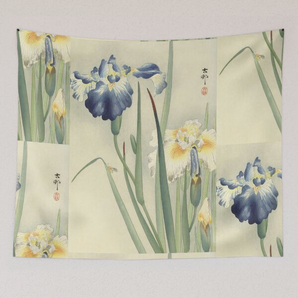 Item preview, Irises by Ohara Koson : Tranquil Shin Hanga Japanese Poster designed and sold by artofuniverse.