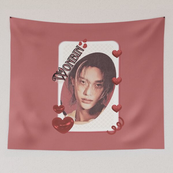 Item preview, Riize Wonbin Kpop Boy group Celebrity Illustration korean pop art Scrapbook Collage Red Aesthetic Collage Design designed and sold by AJUNICE STUDIO.