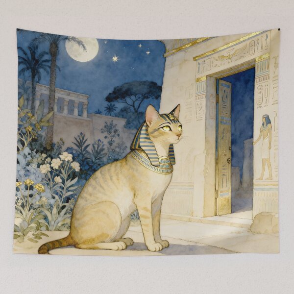 Item preview, Lunar Cat – Guardian of the Threshold designed and sold by SoniaSarkali.