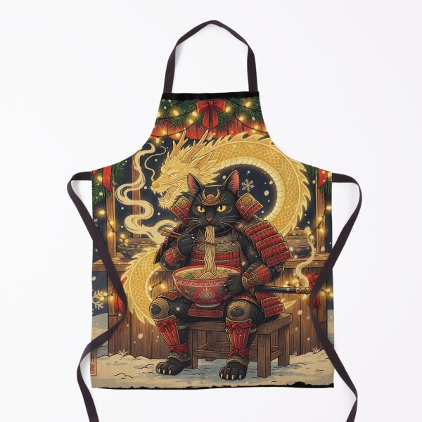 Artikelvorschau, Dragon Cat Ramen: Straßenstandwächter – Weihnachtliche Ukiyo-e-Kunst entworfen und verkauft von KaryaVisionSTR.