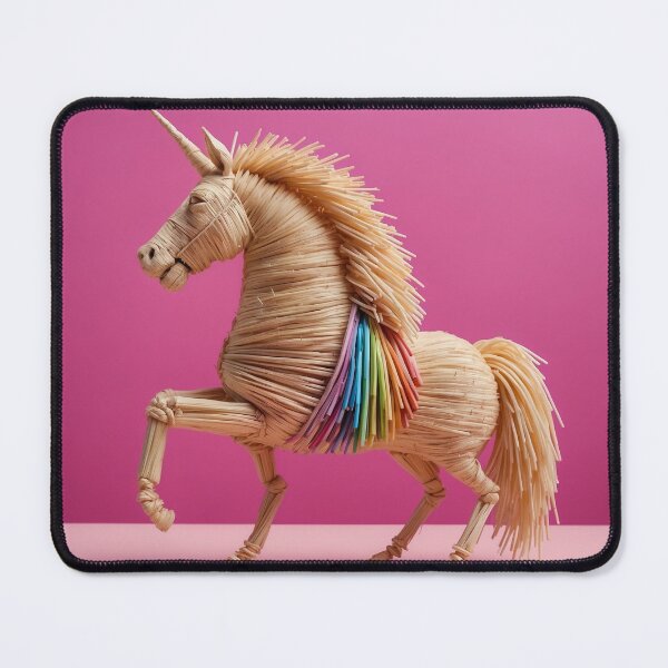 Item preview, Straw Unicorn with Rainbow Mane designed and sold by DavidePoggio.