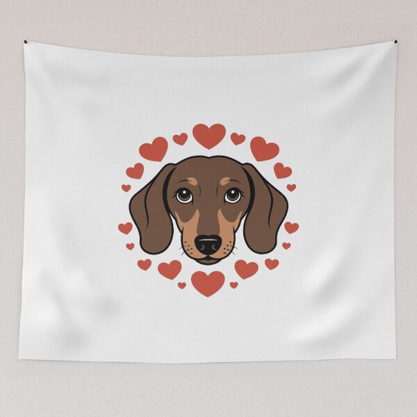Item preview, Valentine's Day dachshund designed and sold by jkrphoto.