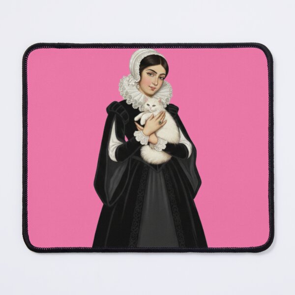 Item preview, Portrait of Woman Holding White Cat designed and sold by Auroracat2025.