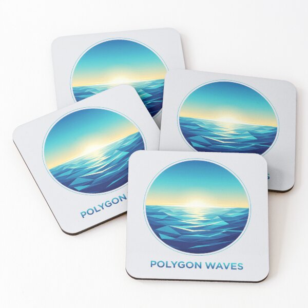 Aperçu de l'œuvre Vagues océaniques polygonales créée et vendue par Swaysurgeart.