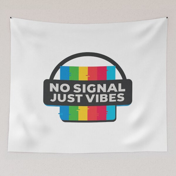 Item preview, No Signal Just Vibes - Retro TV Glitch Graphic designed and sold by MKreative Studio.