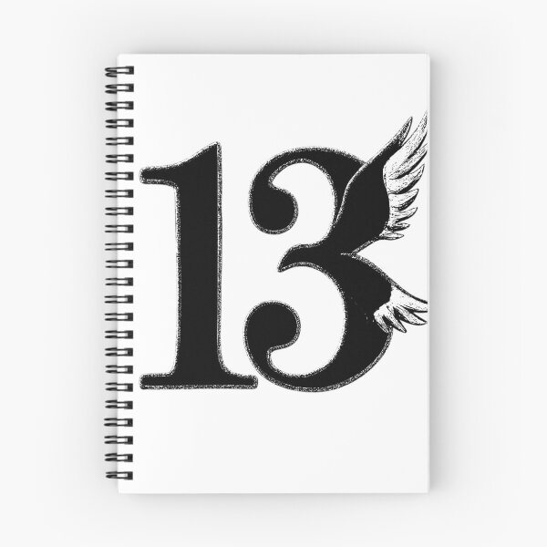 Item preview, "13" lucky number, fancy typography (black and white ver) designed and sold by Moonshroomarts.